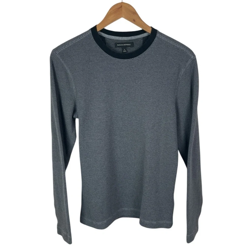 LS396 Men’s Banana Republic LS Thermal Ringer Shirt S